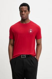 Хлопковая футболка Gant, красный