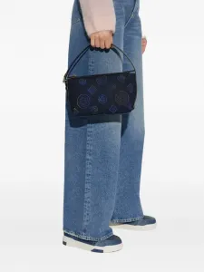 Сумка-тоут с монограммным узором Casablanca, синий