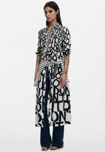 Платье Desigual Shirt dress, Beige/White