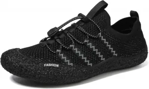 Водно-спортивная обувь для женщин и мужчин, быстро сохнущие аква-носочки, легкие, дышащие обувь для ходьбы босиком на пляже, для плавания, бассейна, катания на лодке и йоги Movnebyro, черный