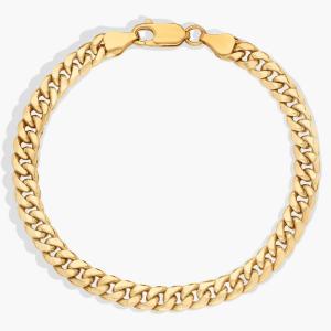 8-дюймовый мужской браслет Miami Cuban Link из 14-каратного желтого золота (6 мм) Blue Nile