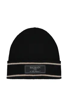 Вязаная шапка Balmain, черный