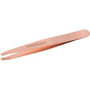 Наклонный пинцет из нержавеющей стали розового золота, Tweezerman