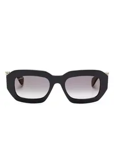 Солнцезащитные очки в геометричной оправе Cartier Eyewear, черный