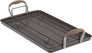 Сковорода - гриль Anolon Advanced Home с анодированным покрытием, бронзовый / черный