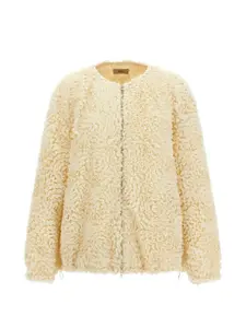 Жакет с оборками на молнии Herno, бежевый