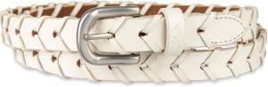 Женский полностью регулируемый узкий плетеный ремень Levi's из натуральной кожи, Ivory