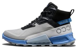 Кроссовки ecco Step 2.1 Series Lifestyle Shoes Men High-top Pigeon Grey/black/electric Blue, синий