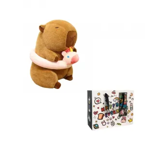 Плавающее кольцо капибара креативная милая игрушка дизайн плюшевая кукла 23см/30см/40см/50см высота CHONGRONGLIANYU