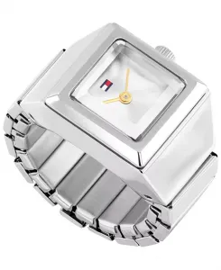 Женское кварцевое кольцо для часов из нержавеющей стали серебристого тона, 15 мм Tommy Hilfiger, silver