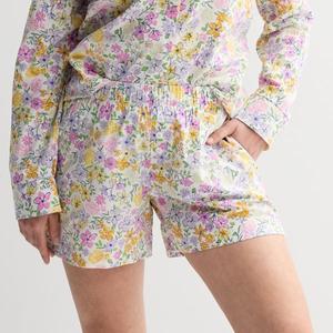 Женские плетеные шорты для сна Sonoma Goods For Life, цвет white floral