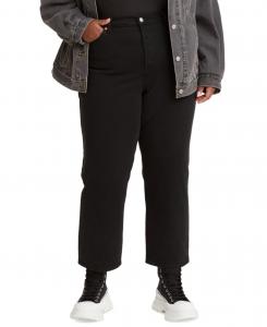 Джинсы прямого кроя с высокой посадкой и зауженными штанинами, больших размеров Levi's, Black Sprout