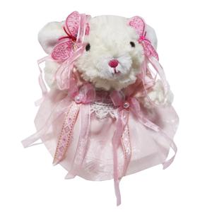 Очаровательный кролик с висячими ушками подвеска на сумку плюшевая кукла высота 20см ROUERXIONG, розовый