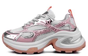 Дышащие легкие утяжеляющие низкие кроссовки на платформе для увеличения роста WENPU, серебристые