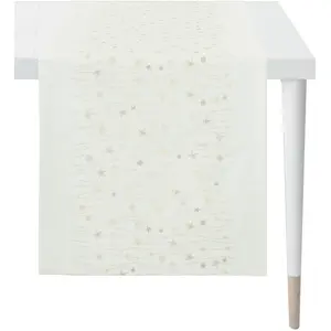 Дорожка для стола 6301 CHRISTMAS GLAM, Рождественский декор, Рождество Люрекс-Жаккардовая ткань Apelt, натуральный/золотой