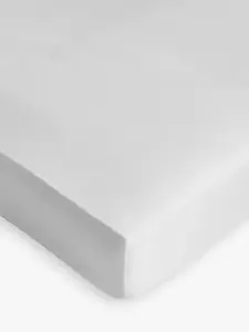 Простыня на резинке John Lewis Soft & Silky 400 Thread Count Extra Deep Egyptian Cotton, цвет cool/grey