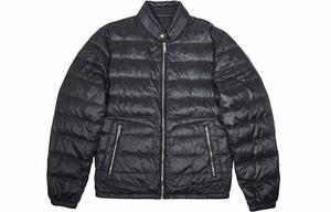 Пуховик мужской Prada с карманами на молнии, черный