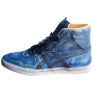 Onitsuka Tiger Мужские синие повседневные кроссовки Fabre Anti Slip Wear Resistant High Top