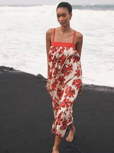 Хлопковое платье макси с цветочным принтом Mint Velvet