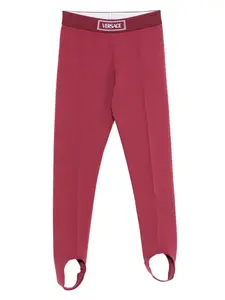 Брюки со штрипками Versace Kids, красный