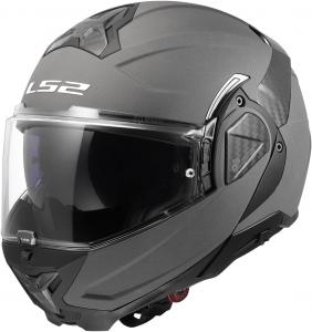 Мотоциклетный модульный шлем LS2 Helmets Advant II с солнцезащитным козырьком (глянцевый, джинсово-серый, размер X-Small), Matte Concrete Gray