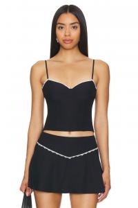 Кружевной топ с чашечками x revolve Fleur Du Mal, черный