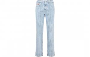 Прямые джинсы в полоску Martine Rose, синий