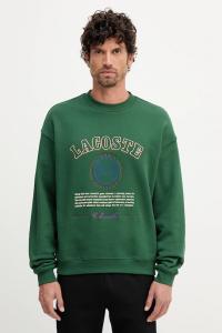 Хлопковая толстовка Lacoste, зеленый