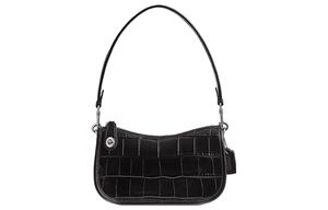 Свингер Кожаная Сумка Через Плечо Маленького Размера Женская Черная COACH