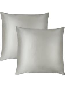 2 шелковые наволочки 80x80 см Enna светло-серого цвета Aspero, 80x80 см