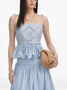 Топ без рукавов Self-Portrait, синий