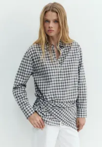 Блузка с пуговицами и шарфом Pull&Bear, Grey