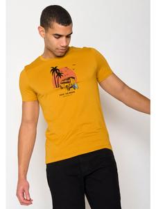 Футболка Nature Car Surf цвета охры GreenBomb