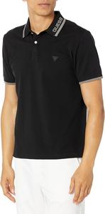 GUESS Мужская поло Lyle с коротким рукавом, Jet Black