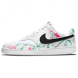 Court Vision 1 Floral Vine In Full Bloom Abrasion Resistant низкие скейтбордские кроссовки мужские white green pink Nike, розовый