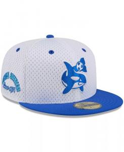 Мужская белая бейсболка Seattle Sounders FC Throwback Mesh 59FIFTY Fitted New Era