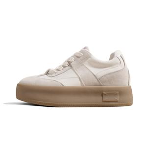 Дышащие низкие кроссовки для скейтбординга для женщин KODI, Greige-Heightened Version 7Cm