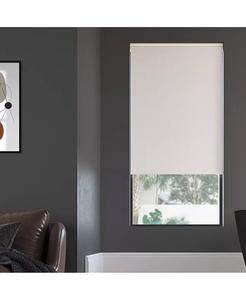 Беспроводная рулонная штора Langley со 100% затемнением и текстурой Sun Zero, белый