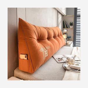 Треугольная подушка для спинки, подушка для изголовья кровати, прикроватная подушка, длинная подушка для чтения, подушка для поддержки спины на диване/кровати со съемным чехлом, мягкая и удобная (Цвет: C, Размер: 18) COZMAX