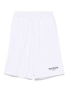 Balmain Kids шорты с логотипом, белый