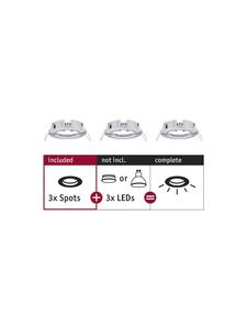 Выберите базовый комплект встраиваемых светильников, жесткий Paulmann