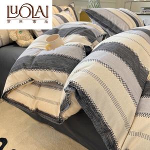 LUOLAI HOME Комплект постельного белья 3 предмета, простыня 90 см, для одеяла 150x200 см, сине-серый