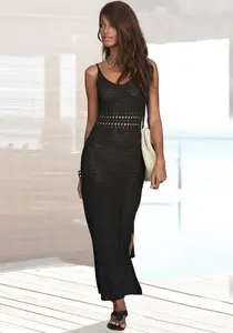 Трикотажное платье Vivance с разрезом, черный