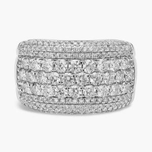 Кольцо с несколькими рядами бриллиантов из 14-каратного белого золота (1 1/2 карата) Blue Nile