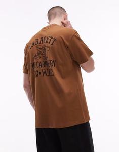 Футболка Carhartt WIP Cabinetry Graphic, коричневый цвет