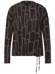 Street One Футболка с длинными рукавами темно-коричневого цвета