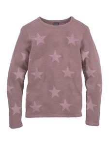 Розовый узорчатый вязаный свитер Kidsworld