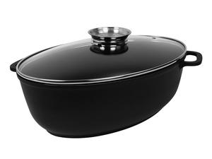 Жаровня из литого алюминия, жаровня для гуся, форма для запекания, жаровня из литого алюминия Gravidus, черный