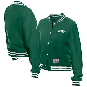 Женская куртка на молнии kelly green new york jets throwback fleece New Era