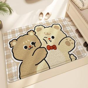 Dajiang Ковер 120x180 см для прихожей, грязеотталкивающий, износостойкий, с петельчатым ворсом, дизайн с медведями
